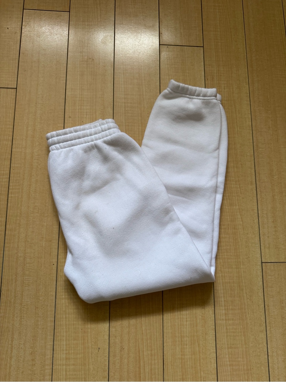 Artzia White Fleece Sweatpants - Cozy Elastic Waist